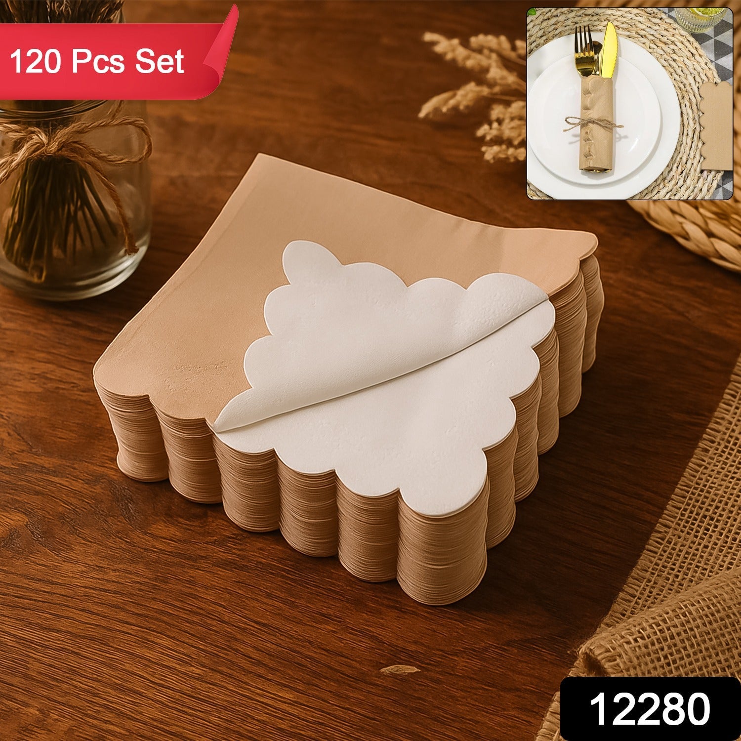 Stylish Scalloped Tissue Napkin Pack Stylish Scalloped Tissue Napkin Pack